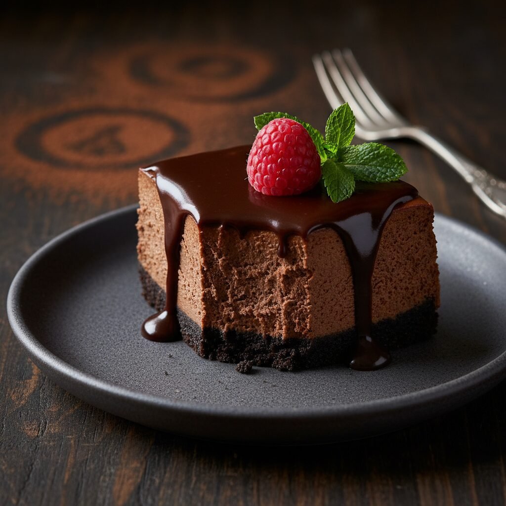 The Ultimate Creamy Chocolate Cheesecake with Silky Ganache