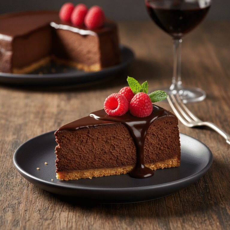 The Ultimate Creamy Chocolate Cheesecake With Buttery Graham Cracker Crust