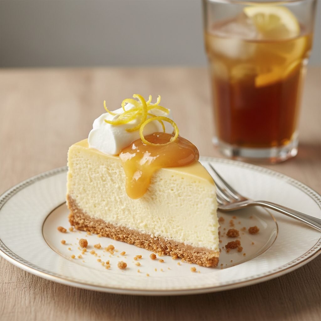 The Ultimate Creamy Lemon Cheesecake With Digestive Biscuit Crust
