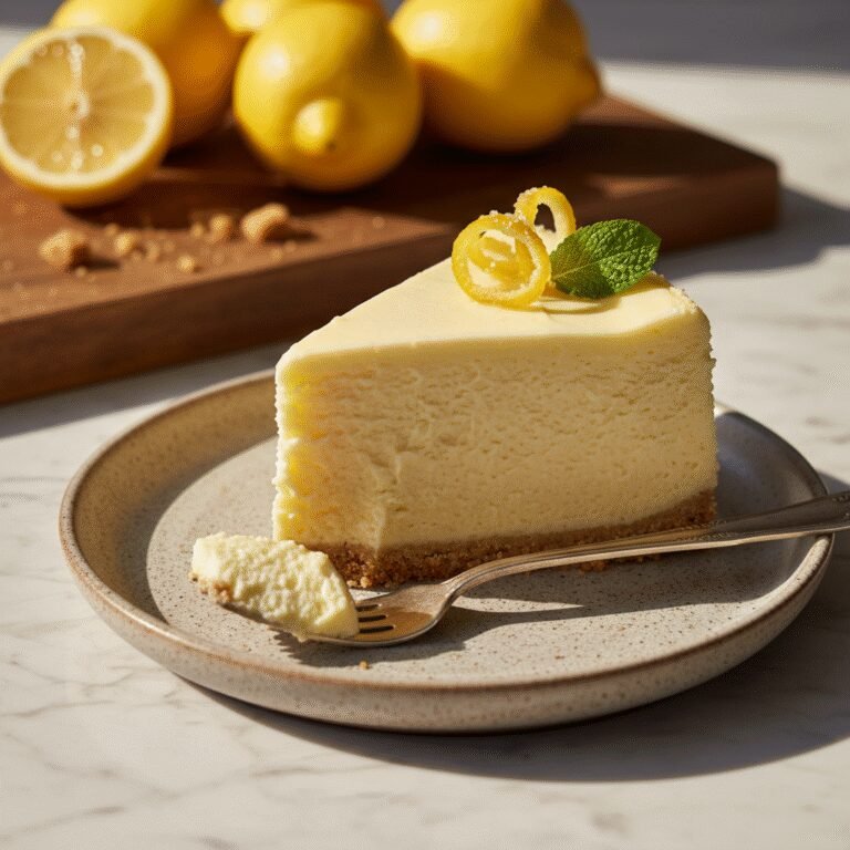 The Ultimate Creamy Lemon Cheesecake with Graham Cracker Crust