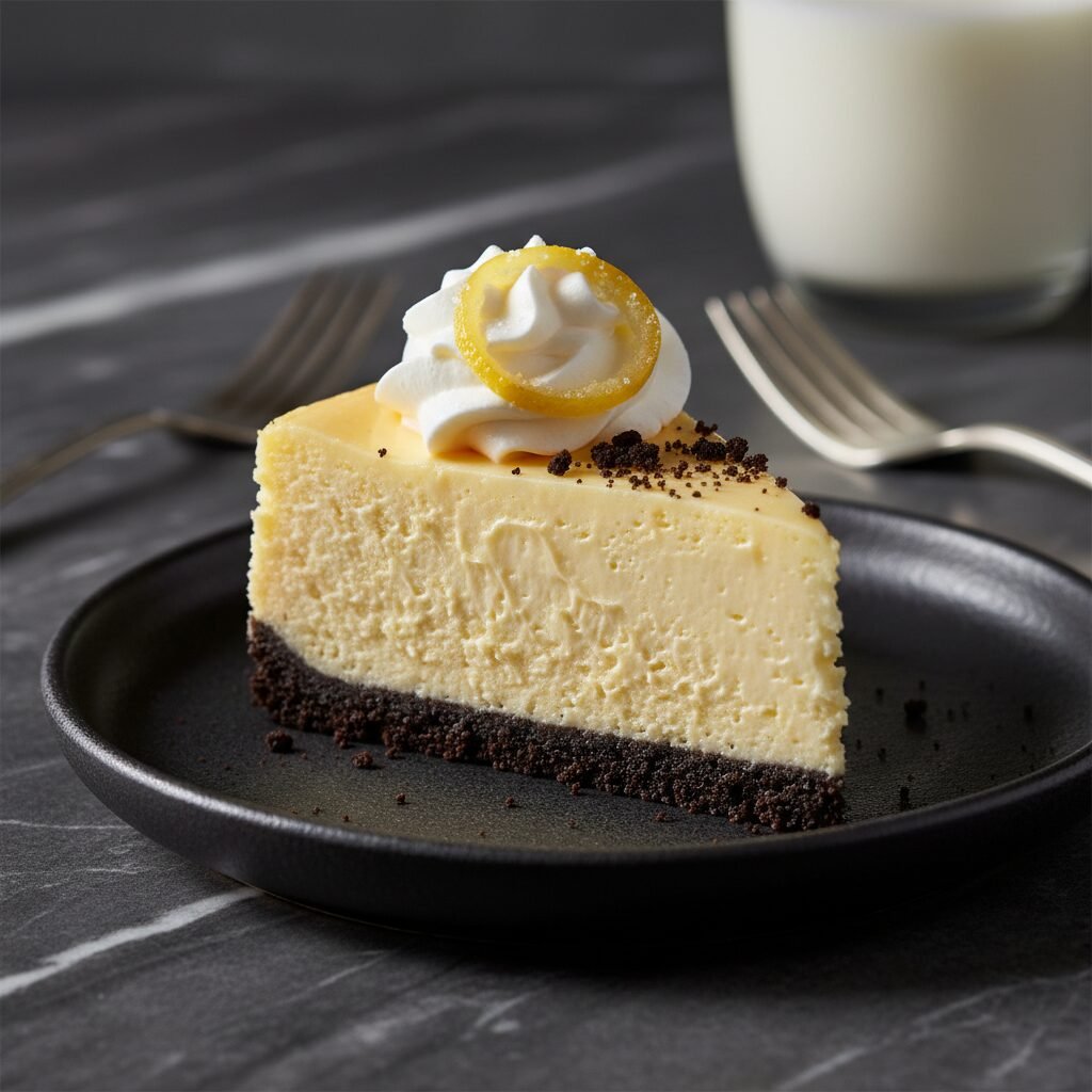 The Ultimate Creamy Lemon Cheesecake With Oreo Crust