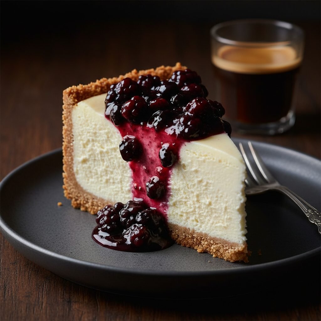 The Ultimate Creamy New York Cheesecake With Toasted Almond Crust