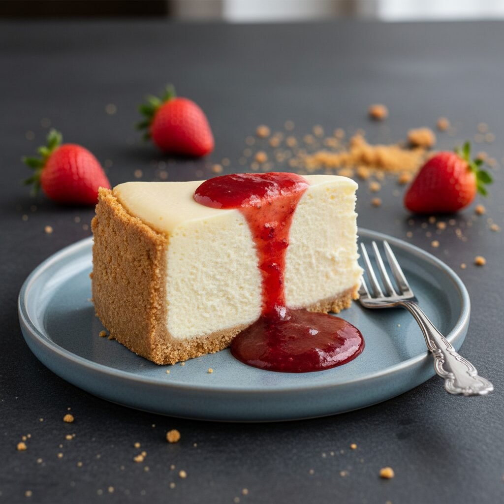 The Ultimate Creamy New York Cheesecake With Digestive Biscuit Crust