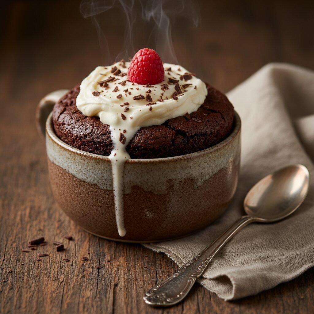 Easy Brownie Mug Cake With Cream Cheese Frosting Recipe