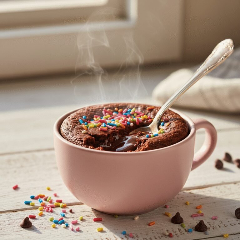 The Ultimate 5-Minute Easy Brownie Mug Cake With Sprinkles