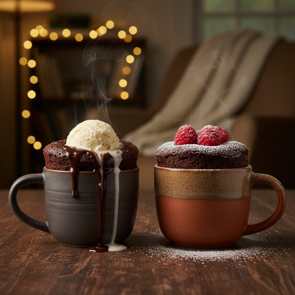 The Ultimate Fudgy Chocolate Mug Cake For Two: Ready in 5 Minutes