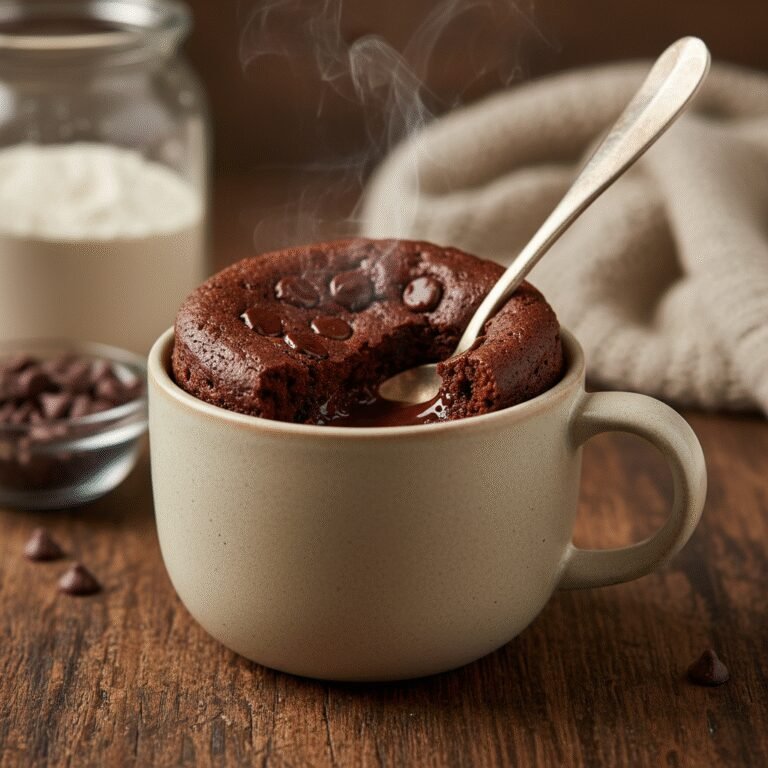 The Ultimate 5-Minute Chocolate Mug Cake with Melty Chocolate Chips