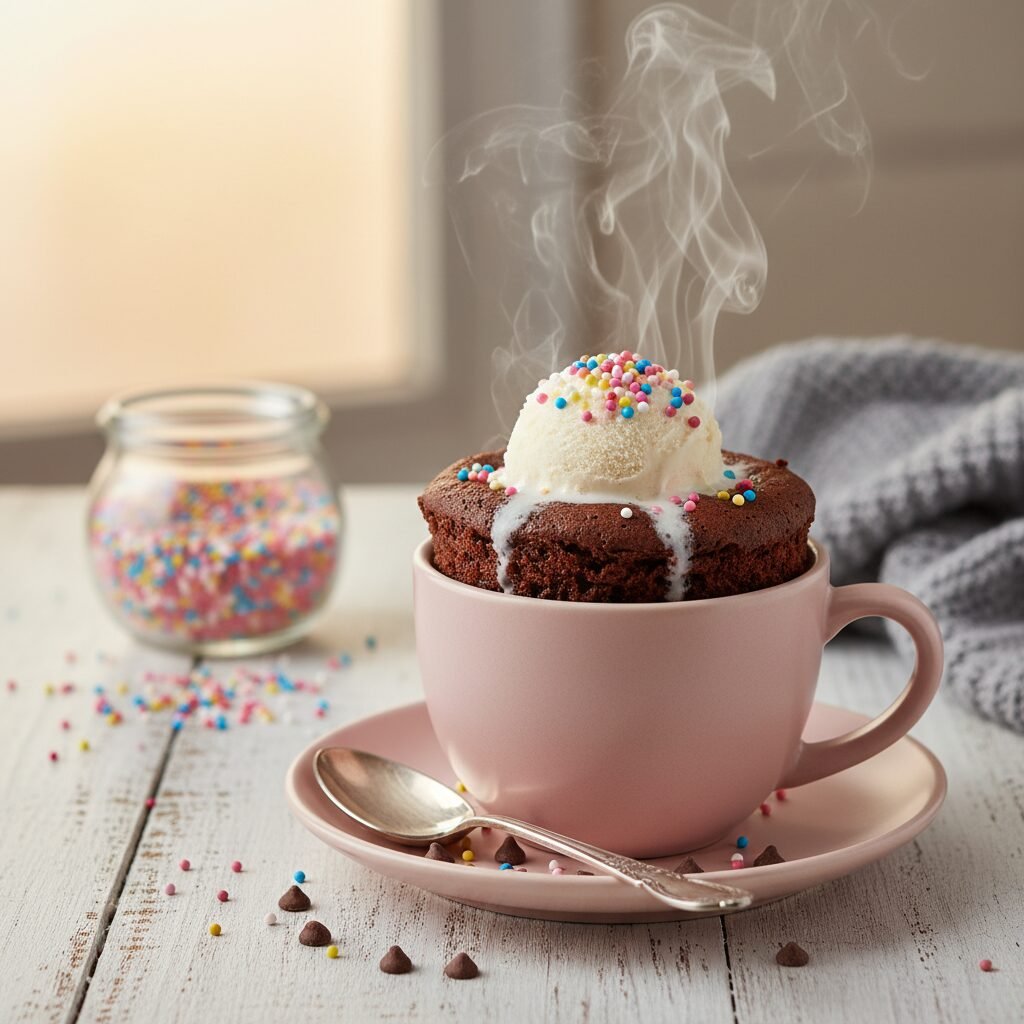 The Ultimate 5-Minute Chocolate Mug Cake With Sprinkles