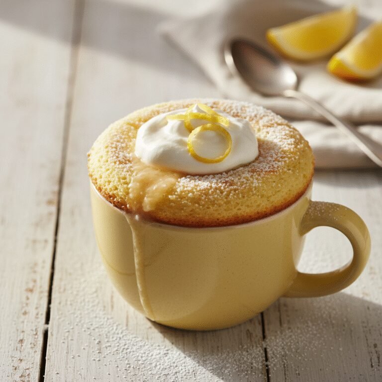 Zesty 5-Minute Lemon Mug Cake For One: The Ultimate Single-Serving Dessert
