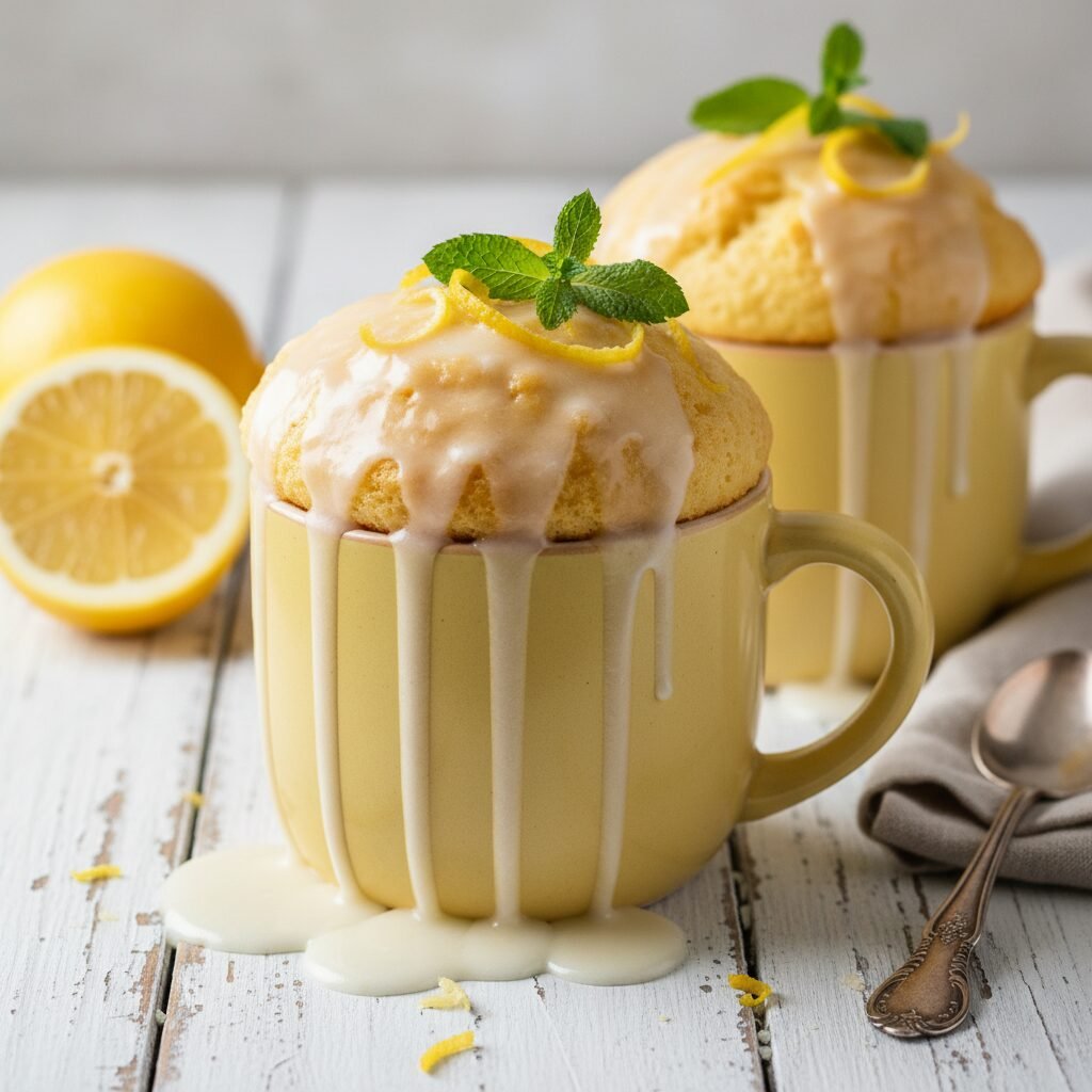 Zesty & Soft: The Ultimate Easy Lemon Mug Cake For Two People Recipe