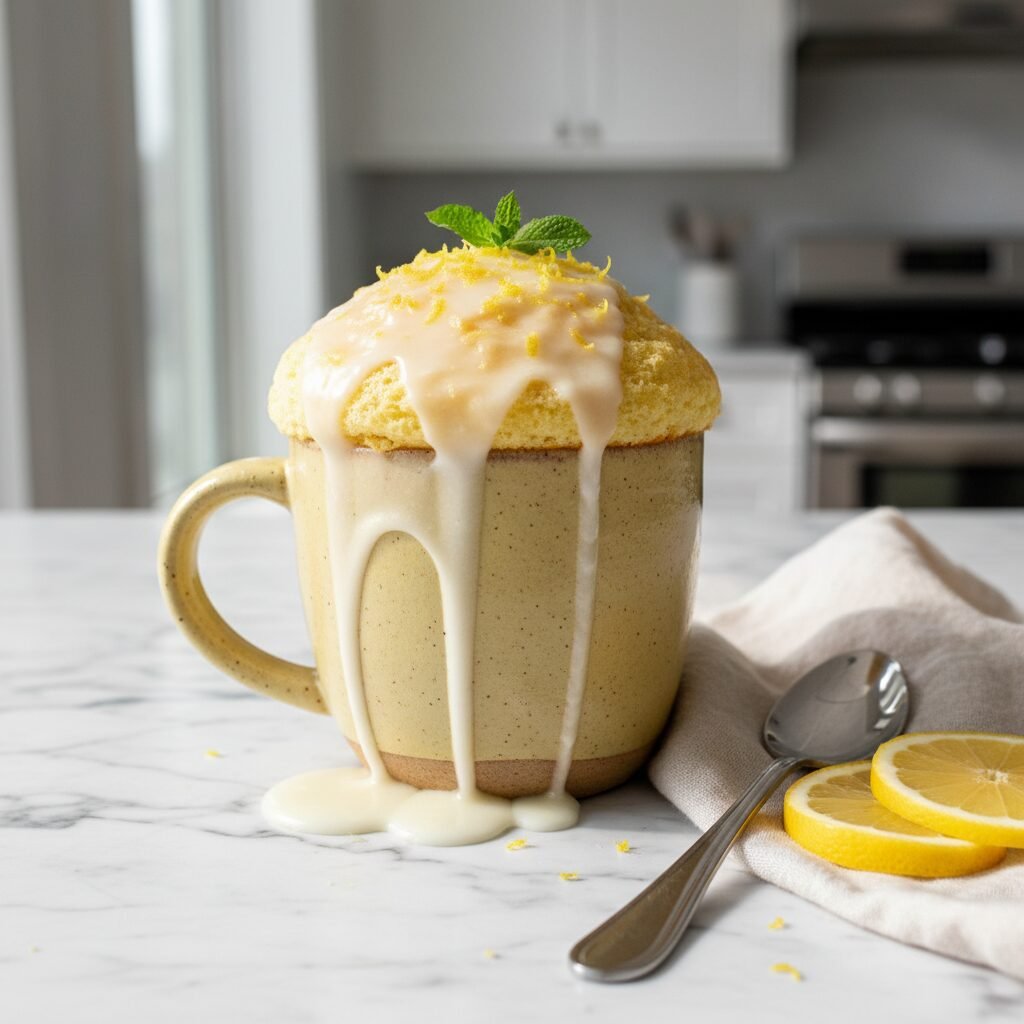 The Ultimate 5-Minute Easy Lemon Mug Cake with Zesty Glaze