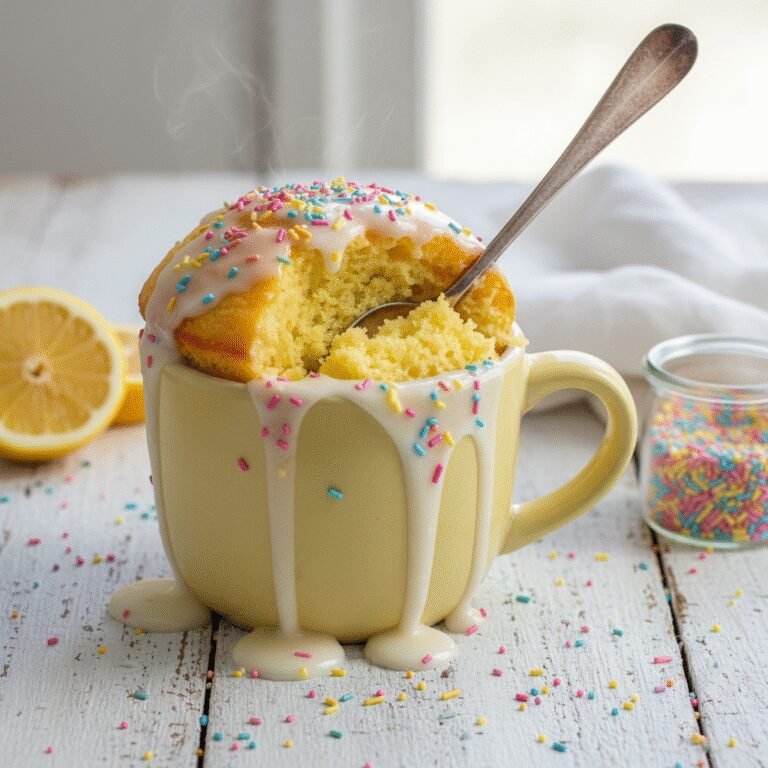 Easy Lemon Mug Cake With Sprinkles: A 5-Minute Burst of Sunshine