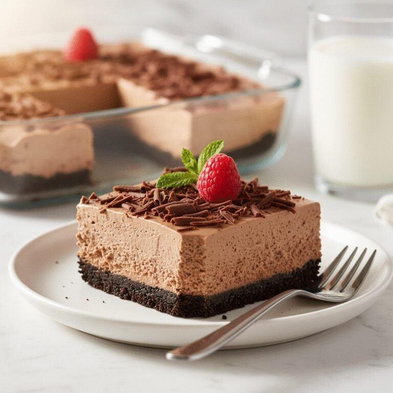The Ultimate Easy No-Bake Chocolate Cheesecake in a 9x13 Pan