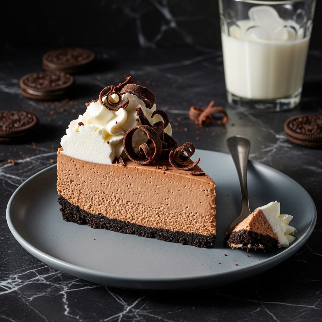 The Ultimate Easy No-Bake Chocolate Cheesecake With Oreo Crust