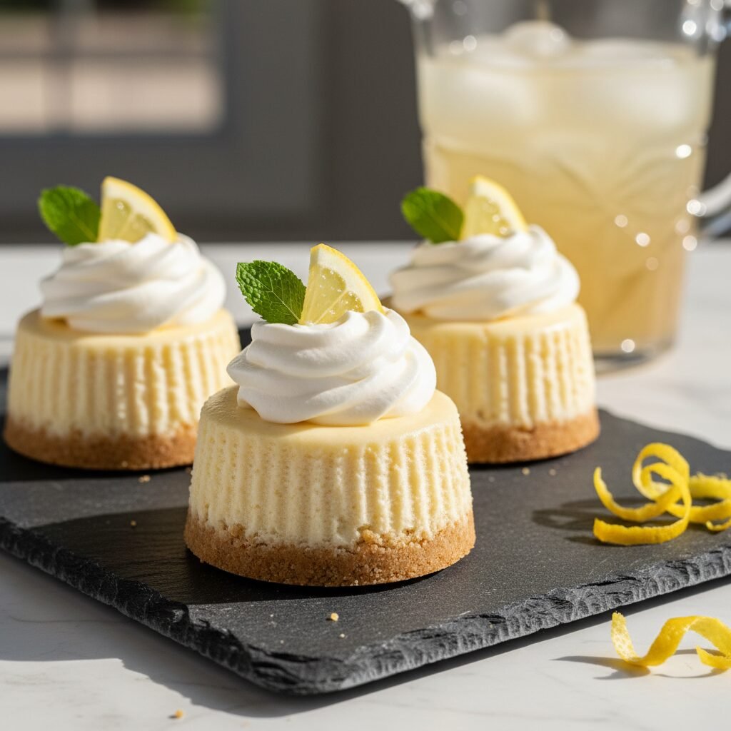 The Ultimate Easy Mini No-Bake Lemon Cheesecakes