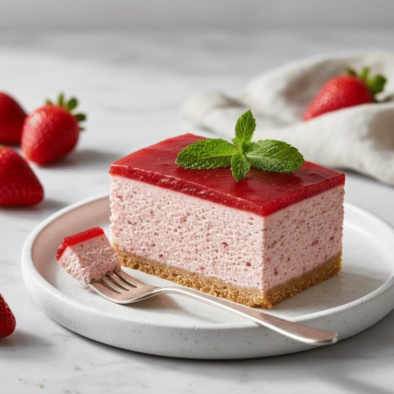 Easy No-Bake Strawberry Cheesecake In Loaf Pan Recipe