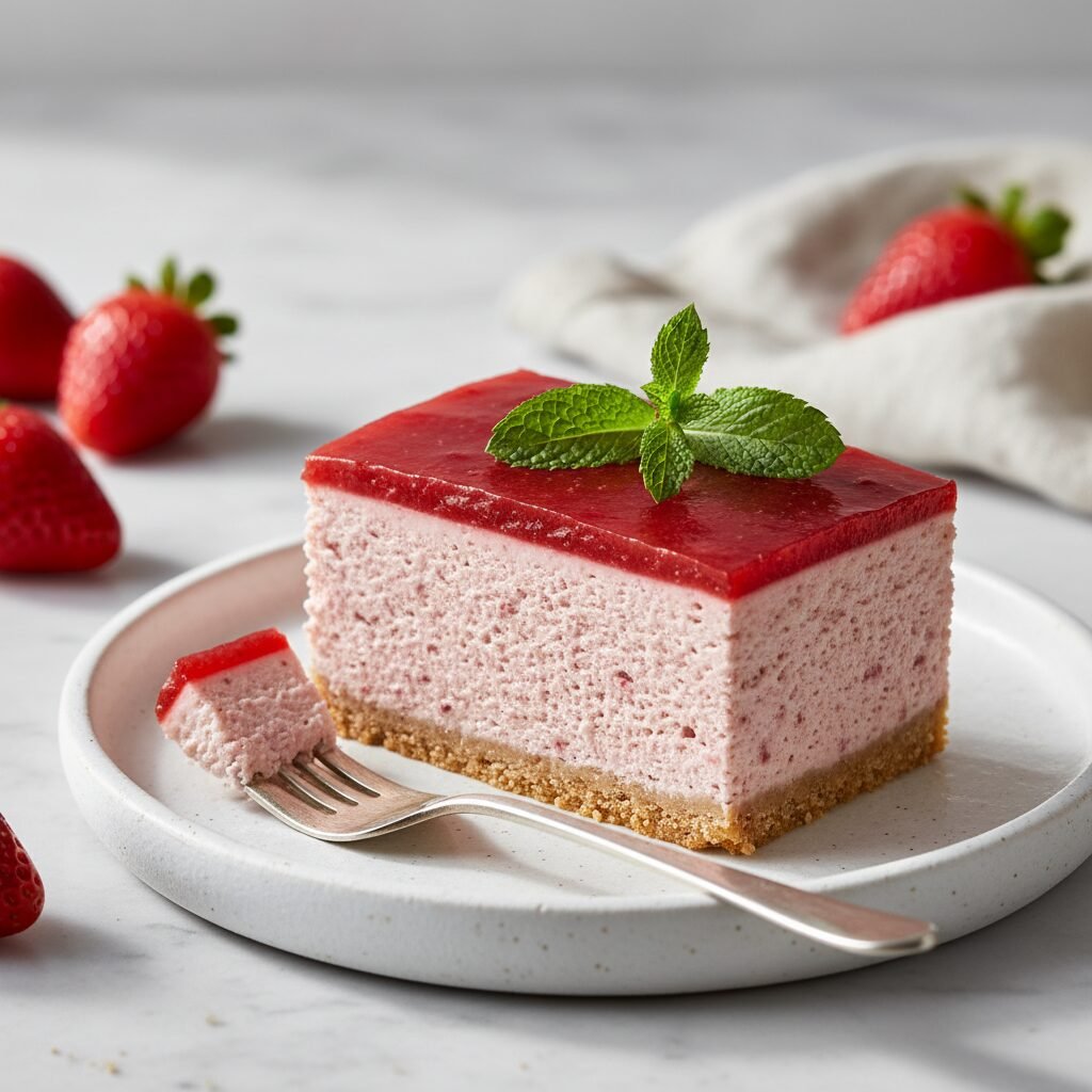 Easy No-Bake Strawberry Cheesecake In Loaf Pan Recipe