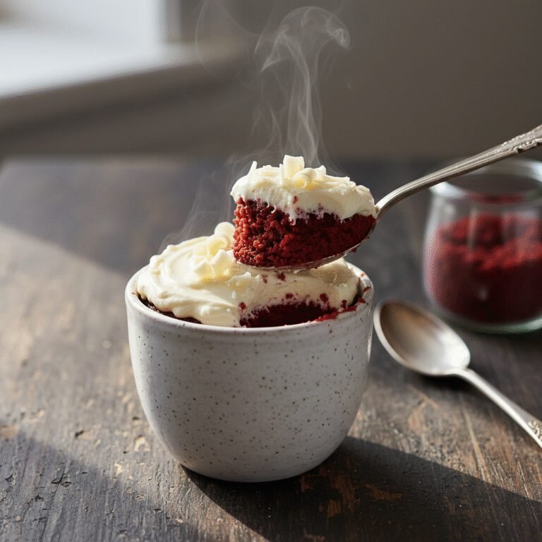 The Ultimate Easy Red Velvet Mug Cake For One: Ready in 5 Minutes