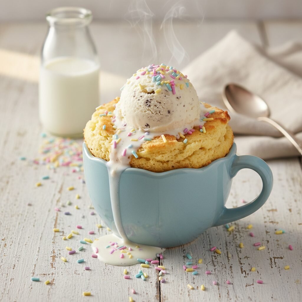 The Ultimate 1-Minute Vanilla Mug Cake: Soft, Fluffy, and Egg-Free