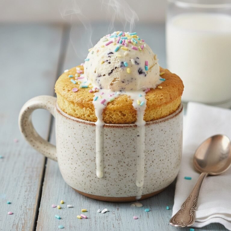 The Best Easy Vanilla Mug Cake Recipe (Ready in 2 Minutes)