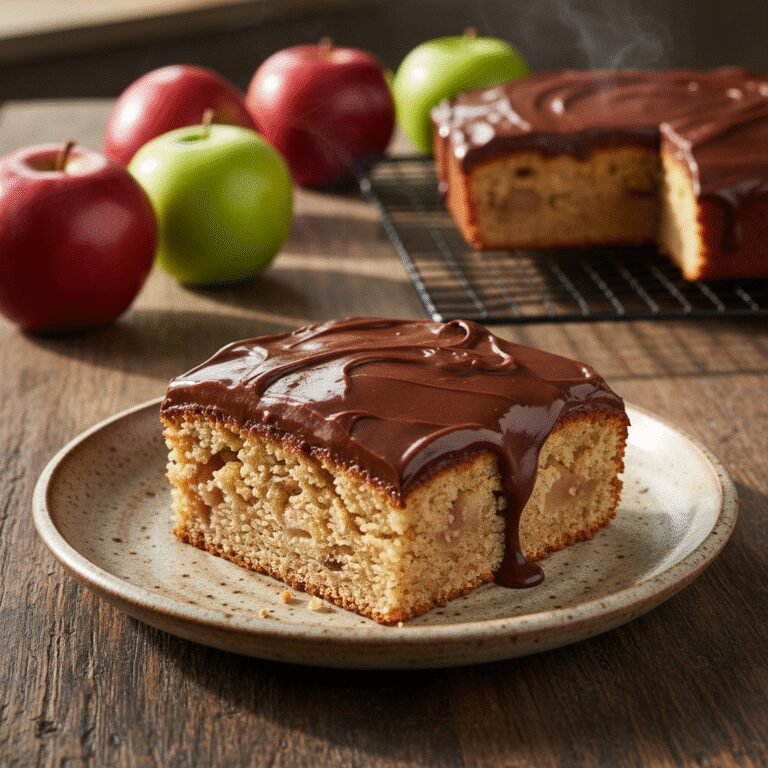 The Best Moist Apple Snack Cake With Rich Chocolate Frosting