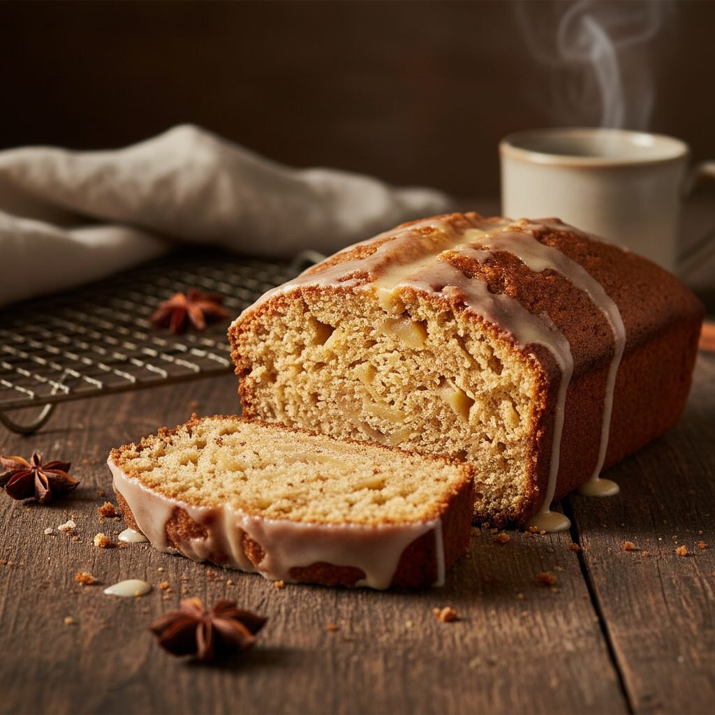 The Ultimate Moist Apple Spice Loaf Cake with Maple Glaze