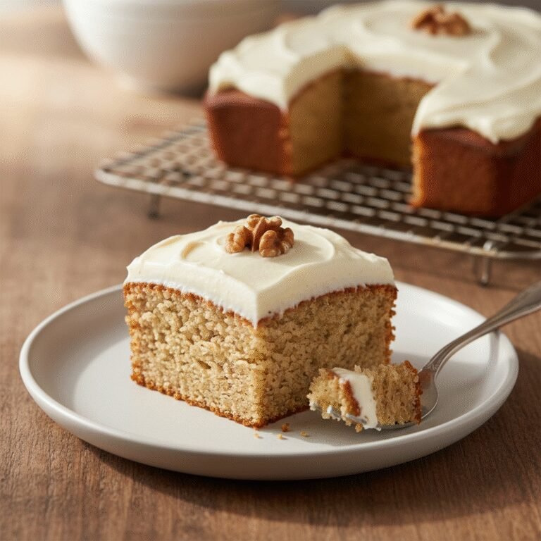 The Ultimate Moist Banana Snack Cake With Tangy Cream Cheese Frosting