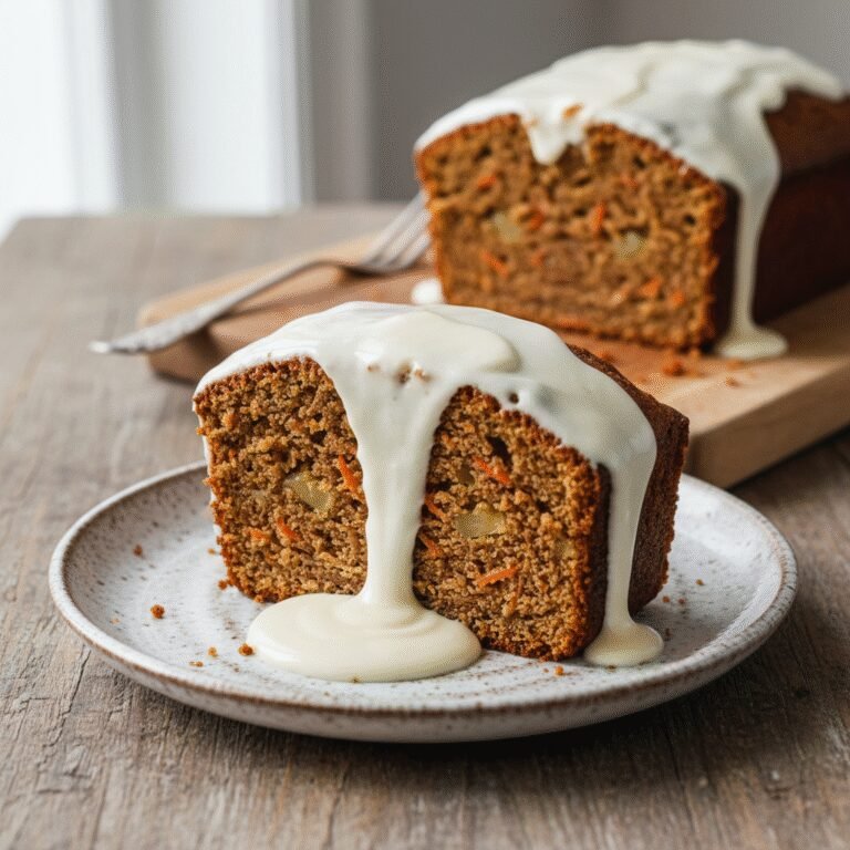 The Ultimate Moist Carrot Loaf Cake With Pineapple & Cream Cheese Glaze