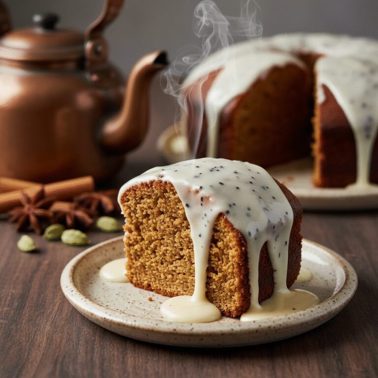 Moist Chai Spice Cake With Vanilla Glaze Recipe