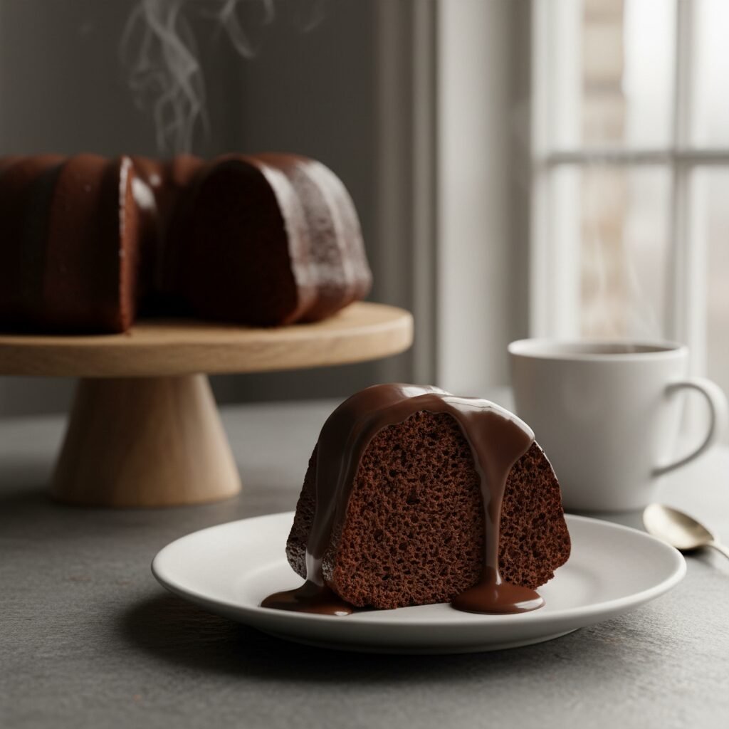 The Ultimate Moist Chocolate Bundt Cake With Rich Ganache Glaze