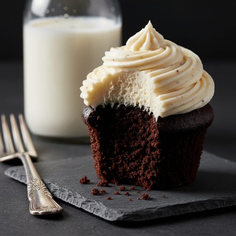 The Ultimate Moist Chocolate Cupcake with Creamy Vanilla Buttercream