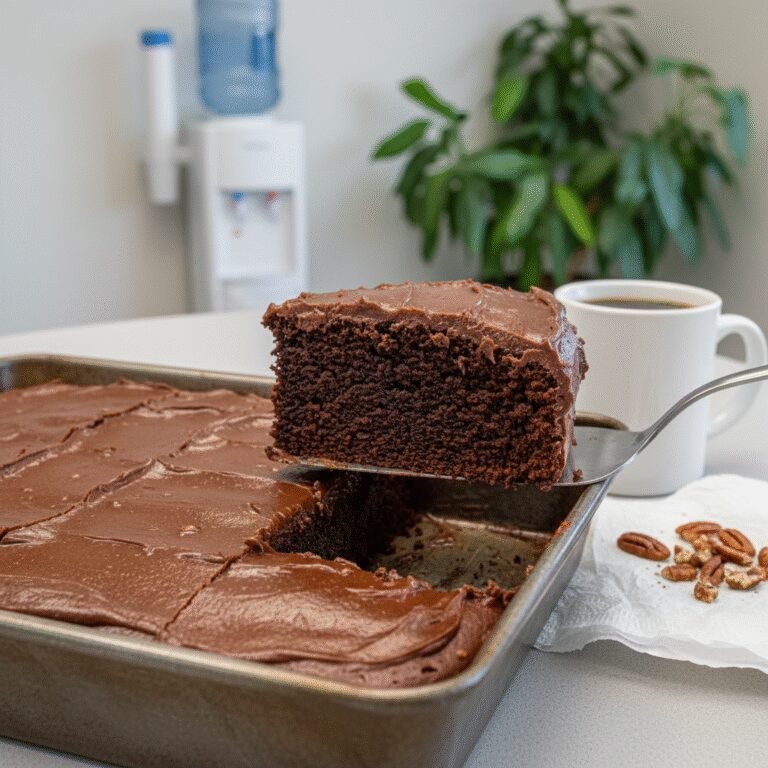 The Ultimate Moist Chocolate Sheet Cake For Office Party Recipe
