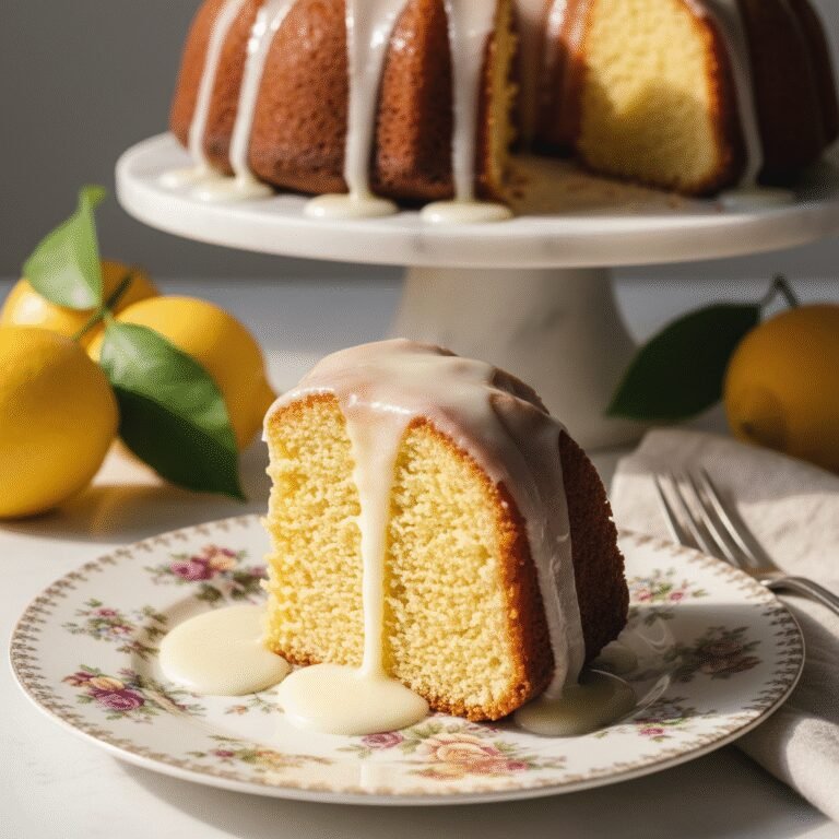 The Ultimate Moist Cream Cheese Pound Cake with Zesty Lemon Glaze