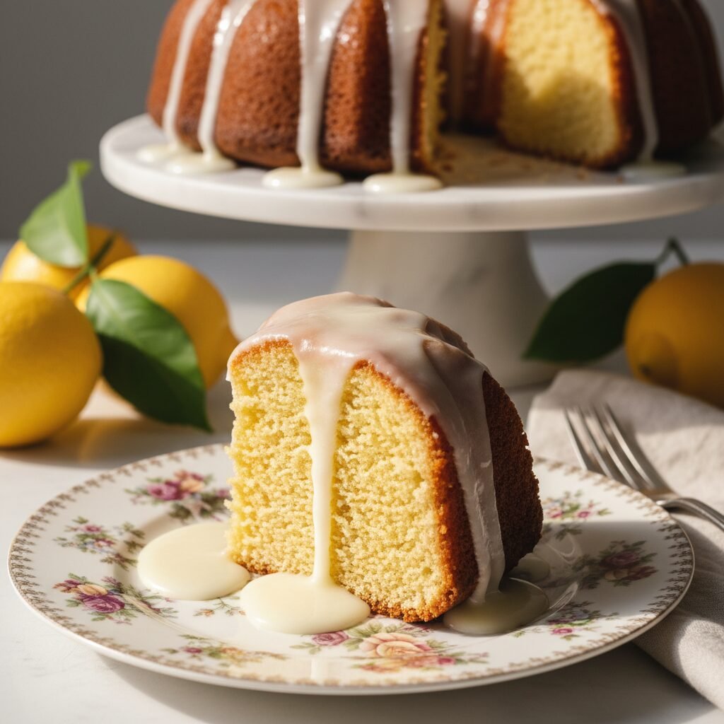 The Ultimate Moist Cream Cheese Pound Cake with Zesty Lemon Glaze