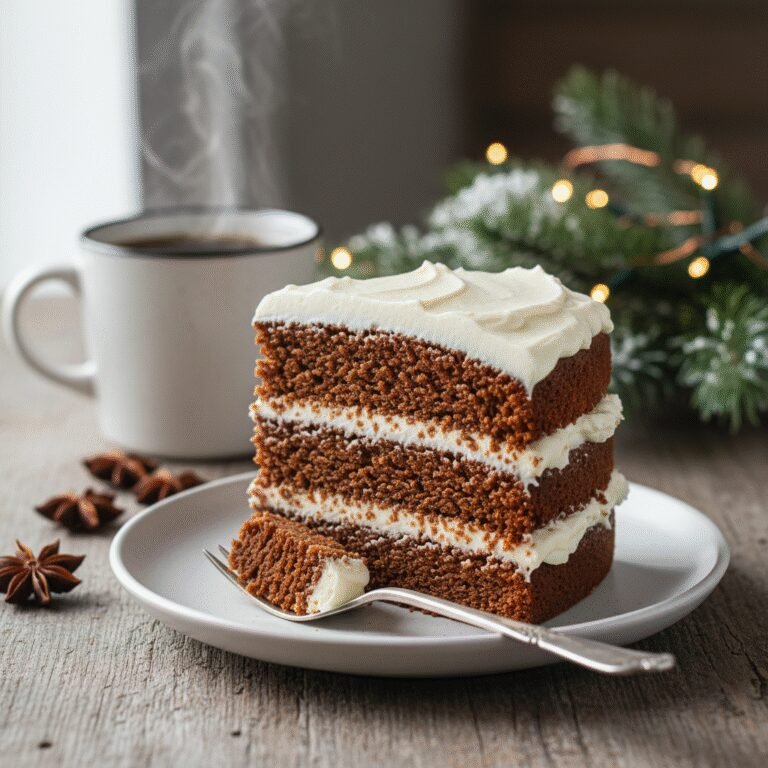 The Ultimate Moist Gingerbread Layer Cake with Tangy Cream Cheese Frosting