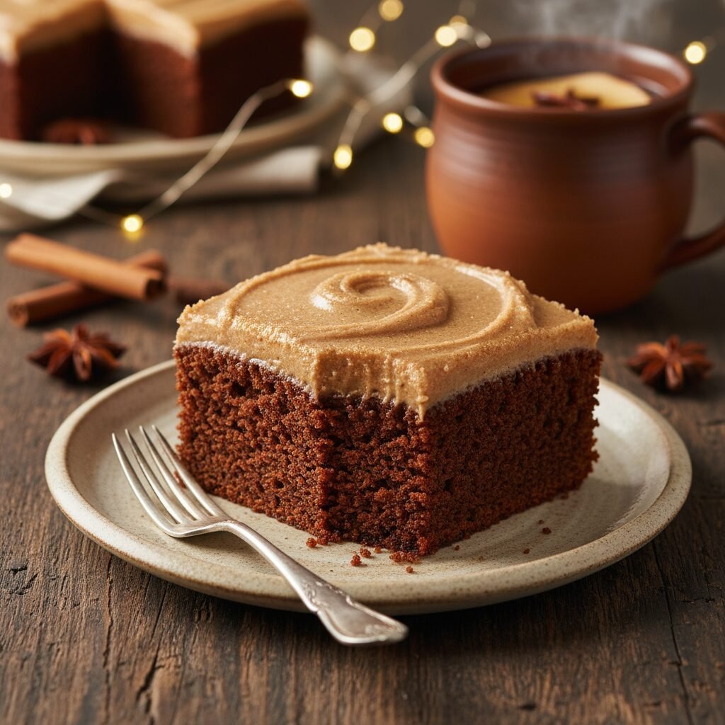 The Ultimate Moist Gingerbread Cake With Brown Sugar Frosting