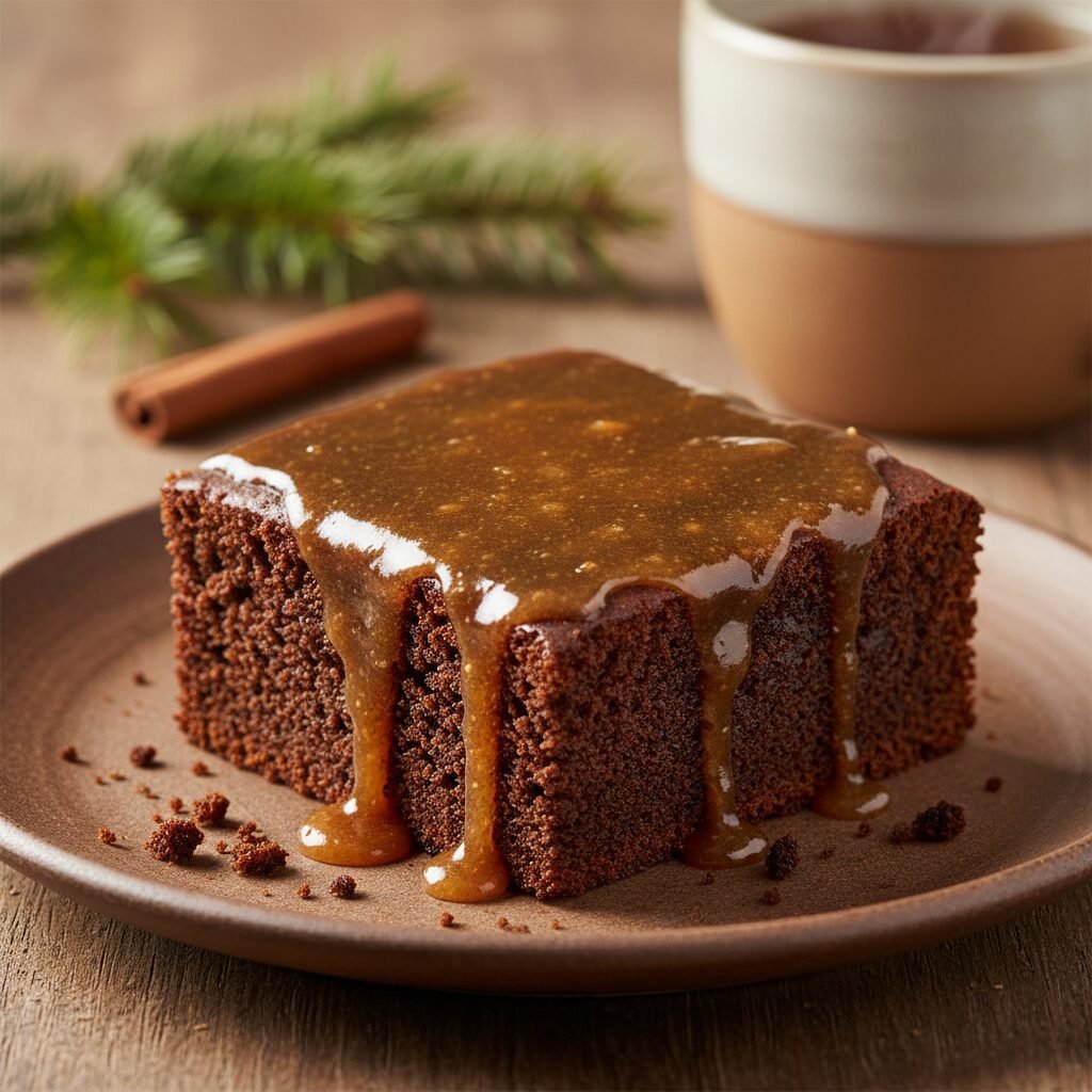The Ultimate Moist Gingerbread Cake With Maple Glaze