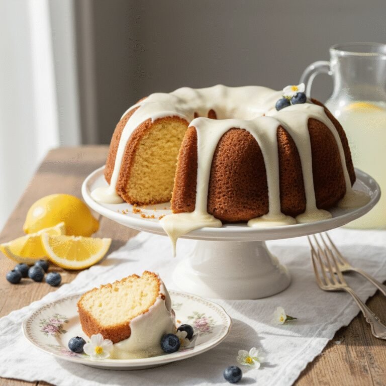 The Ultimate Moist Lemon Bundt Cake With Cream Cheese Glaze