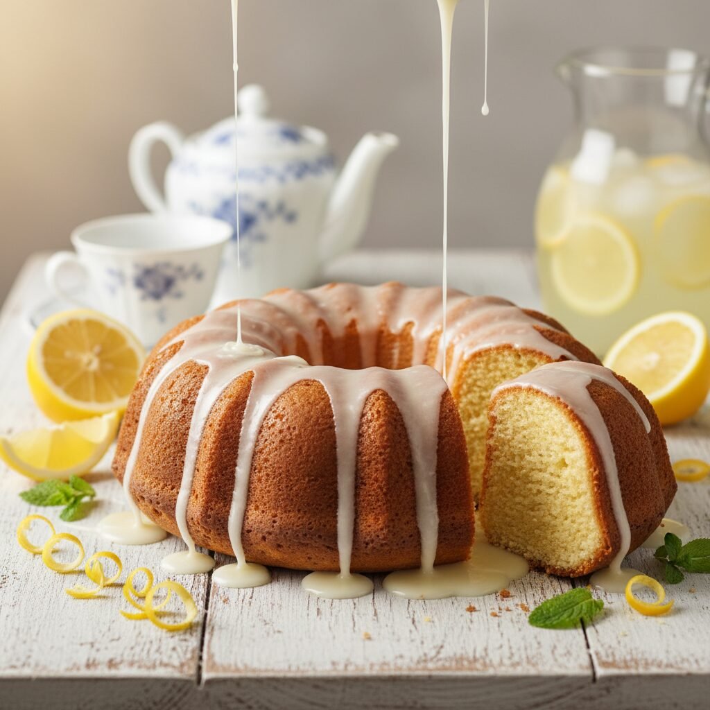 The Ultimate Moist Lemon Bundt Cake with Zesty Glaze