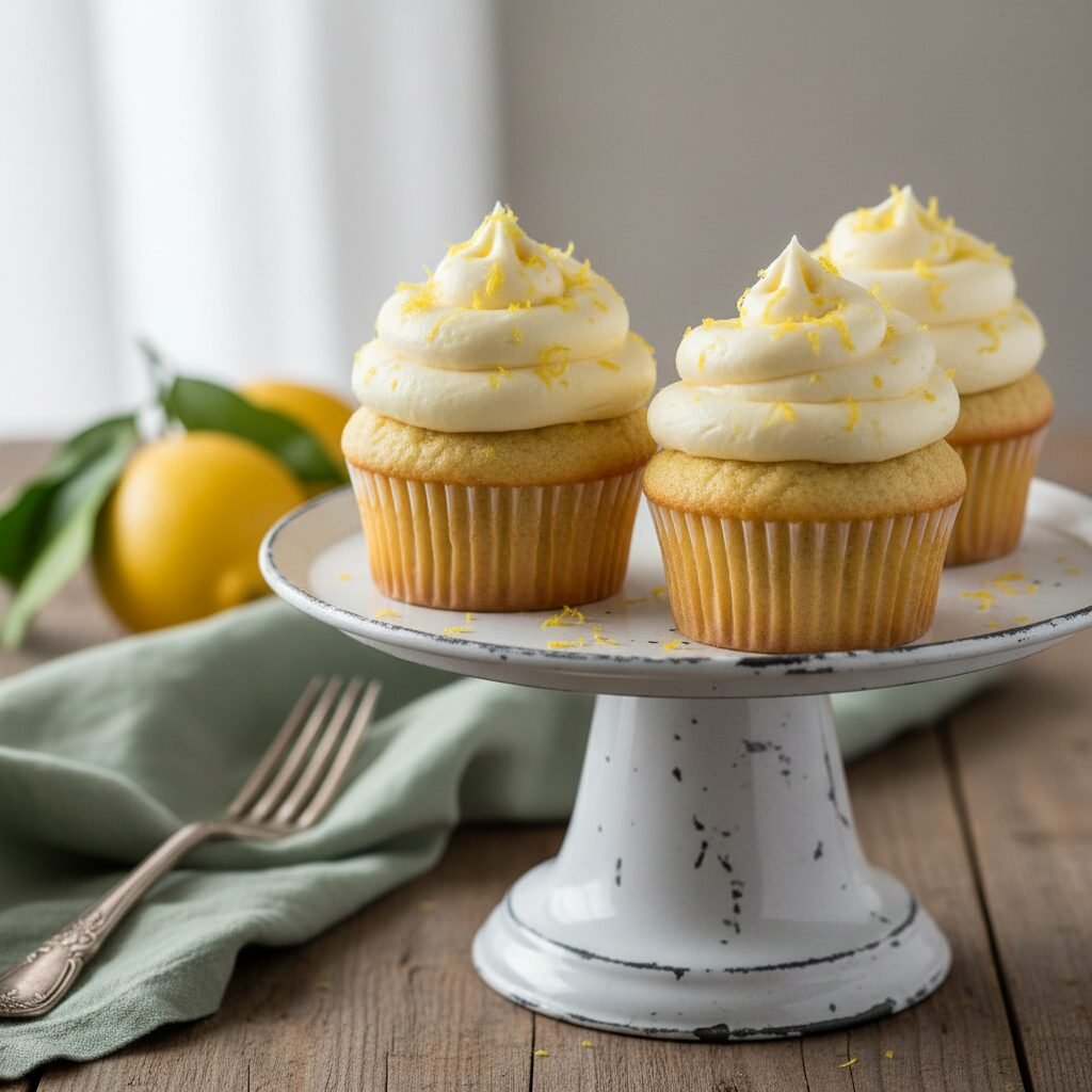 Ultra-Moist Lemon Cupcakes with Zesty Cream Cheese Frosting