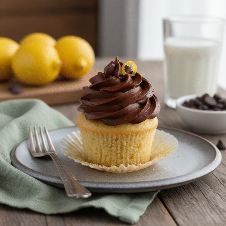 The Ultimate Moist Lemon Cupcakes with Rich Chocolate Buttercream