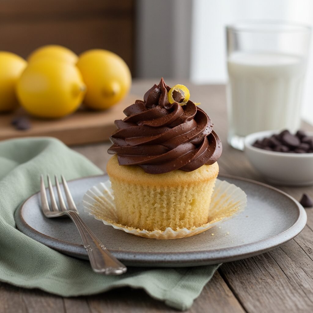 The Ultimate Moist Lemon Cupcakes with Rich Chocolate Buttercream