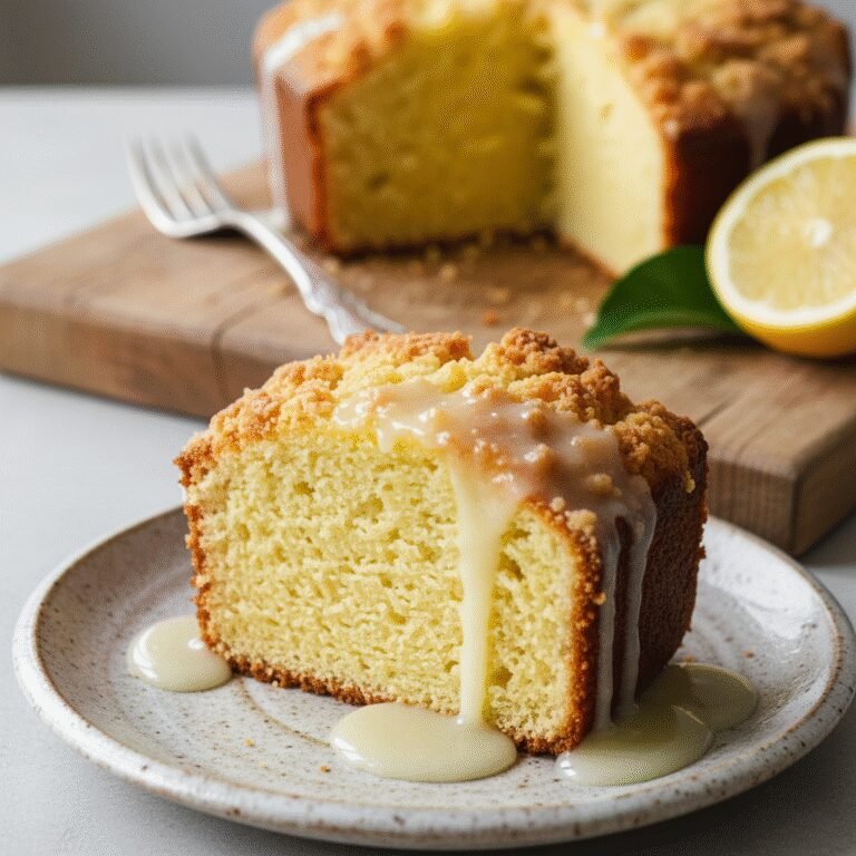 The Ultimate Moist Lemon Pound Cake with Buttery Crumb Topping