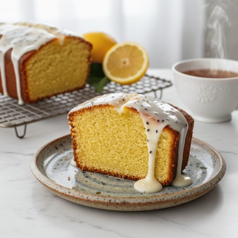 The Ultimate Moist Lemon Pound Cake With Vanilla Glaze