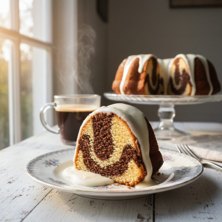 The Best Moist Marble Bundt Cake With Cream Cheese Glaze