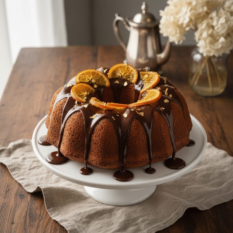 The Ultimate Moist Orange Bundt Cake With Rich Chocolate Glaze