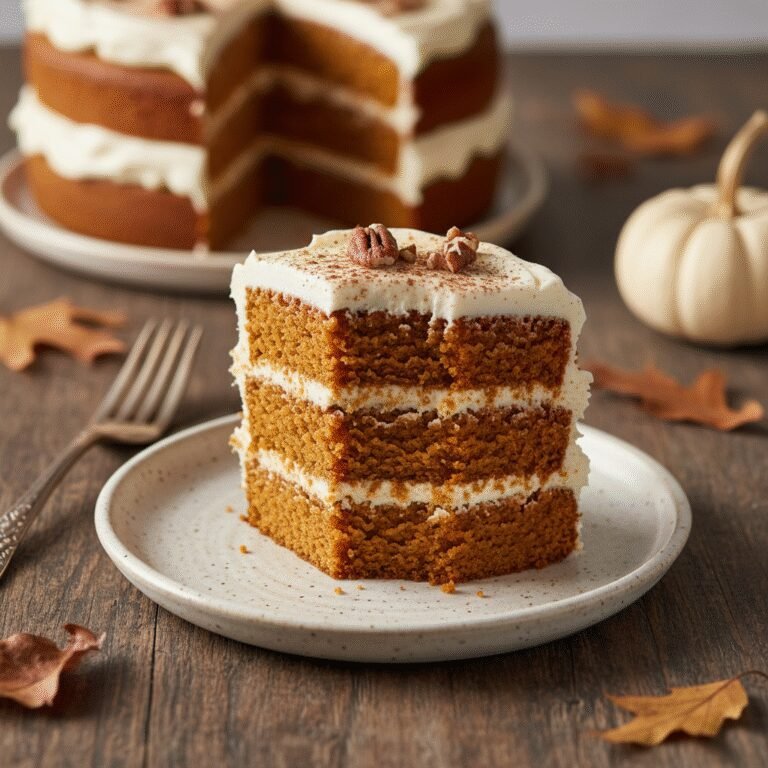 The Ultimate Moist Pumpkin Spice Layer Cake with Tangy Cream Cheese Frosting