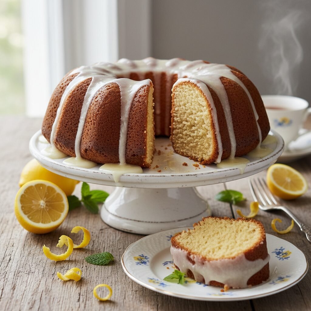 The Ultimate Moist Sour Cream Pound Cake With Lemon Glaze
