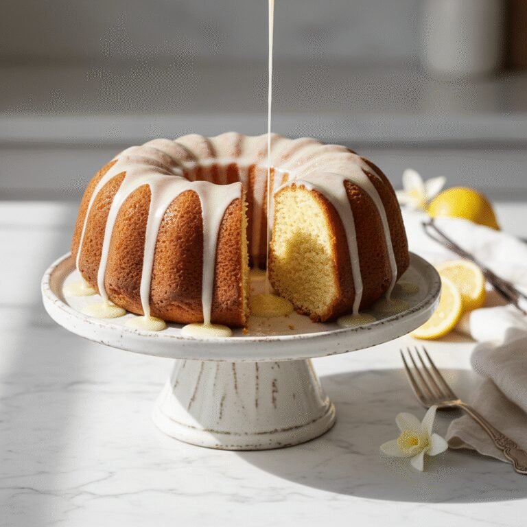 The Ultimate Moist Vanilla Bundt Cake With Zesty Lemon Glaze