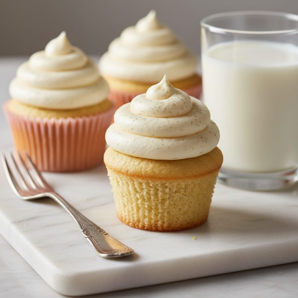 The Ultimate Moist Vanilla Cupcake Recipe with Whipped Buttercream Frosting